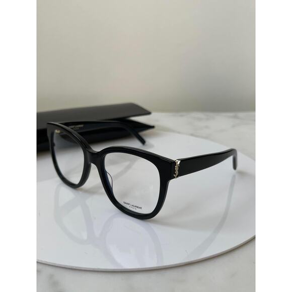 NEW Saint Laurent SLM97 001 Black Oversized Eyeglasses Frames - Picture 4 of 7